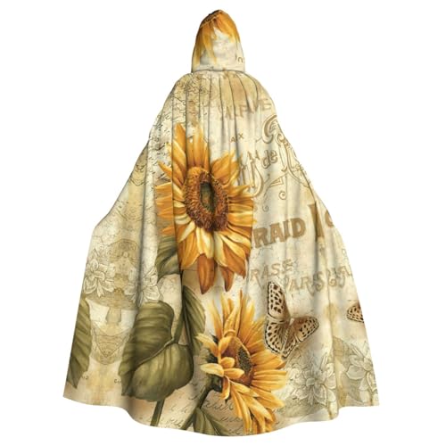ASFgda Mittelalterlicher Umhang mit Kapuze, Retro-Sonnenblumen-Druck, Renaissance-Umhang, Unisex, mit Kapuze, Halloween, Weihnachten, Kostüme, Party-Umhang ASFgda Mittelalterlicher Umhang mit Kapuze, Retro-Sonnenblumen-Druck, Renaissance-Umhang, Unisex, mit Kapuze, Halloween, Weihnachten, Kostüme, Party-Umhang von ASFgda