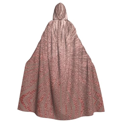 ASFgda Mittelalterlicher Umhang mit Kapuze, Rotgold, Rosa, Renaissance-Umhang, Unisex, mit Kapuze, Halloween, Weihnachten, Kostüme, Party-Umhang von ASFgda