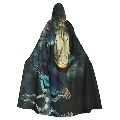 ASFgda Mittelalterlicher Umhang mit Kapuze, Schmetterlings-Druck, Renaissance-Umhang, Unisex, mit Kapuze, Halloween, Weihnachten, Kostüme, Party-Umhang ASFgda Mittelalterlicher Umhang mit Kapuze, Schmetterlings-Druck, Renaissance-Umhang, Unisex, mit Kapuze, Halloween, Weihnachten, Kostüme, Party-Umhang von ASFgda