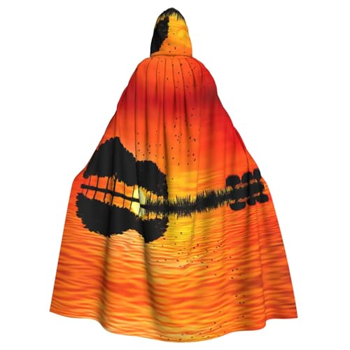 ASFgda Mittelalterlicher Umhang mit Kapuze, See-Gitarre, reflektierender Druck, Renaissance-Umhang, Unisex, mit Kapuze, Halloween, Weihnachten, Kostüme, Party-Umhang ASFgda Mittelalterlicher Umhang mit Kapuze, See-Gitarre, reflektierender Druck, Renaissance-Umhang, Unisex, mit Kapuze, Halloween, Weihnachten, Kostüme, Party-Umhang von ASFgda