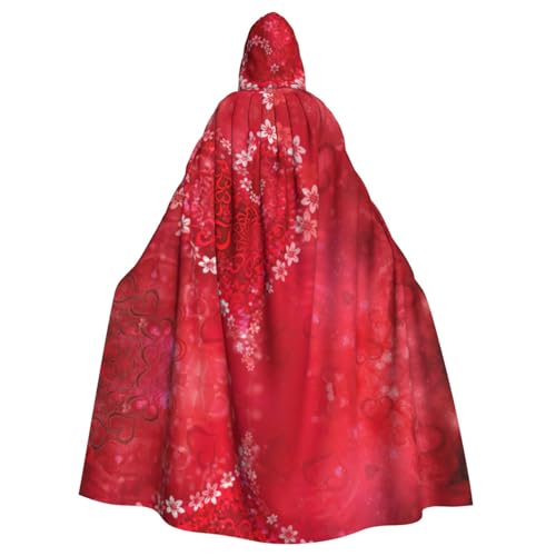 ASFgda Mittelalterlicher Umhang mit Kapuze, Valentinstag, Herz-Blumendruck, Renaissance-Umhang, Unisex, mit Kapuze, Halloween, Weihnachten, Kostüme, Party-Umhang ASFgda Mittelalterlicher Umhang mit Kapuze, Valentinstag, Herz-Blumendruck, Renaissance-Umhang, Unisex, mit Kapuze, Halloween, Weihnachten, Kostüme, Party-Umhang von ASFgda
