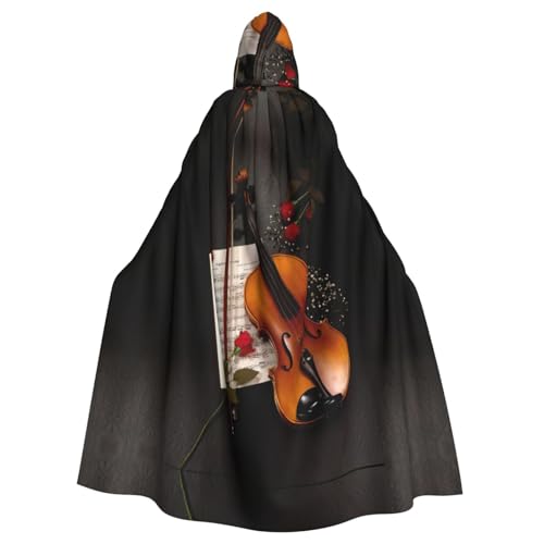 ASFgda Mittelalterlicher Umhang mit Kapuze, Violine, Notenmuster, Renaissance-Umhang, Unisex, mit Kapuze, Halloween, Weihnachten, Kostüme, Party-Umhang ASFgda Mittelalterlicher Umhang mit Kapuze, Violine, Notenmuster, Renaissance-Umhang, Unisex, mit Kapuze, Halloween, Weihnachten, Kostüme, Party-Umhang von ASFgda