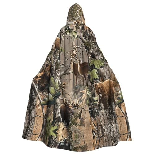 ASFgda Mittelalterlicher Umhang mit Kapuze, Wildtiere, Jagd, Hirsch, Bär, Elch, Renaissance-Umhang, Unisex, mit Kapuze, Halloween, Weihnachten, Kostüme, Party-Umhang ASFgda Mittelalterlicher Umhang mit Kapuze, Wildtiere, Jagd, Hirsch, Bär, Elch, Renaissance-Umhang, Unisex, mit Kapuze, Halloween, Weihnachten, Kostüme, Party-Umhang von ASFgda