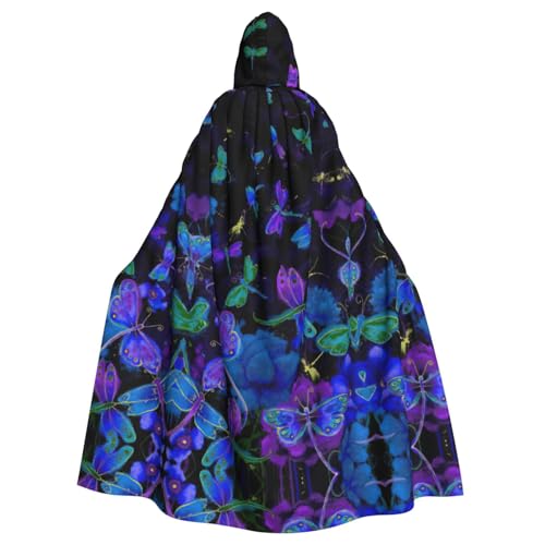 ASFgda Mittelalterlicher Umhang mit Kapuze, blauer Libellen-Druck, Renaissance-Umhang, Unisex, mit Kapuze, Halloween, Weihnachten, Kostüme, Party-Umhang ASFgda Mittelalterlicher Umhang mit Kapuze, blauer Libellen-Druck, Renaissance-Umhang, Unisex, mit Kapuze, Halloween, Weihnachten, Kostüme, Party-Umhang von ASFgda