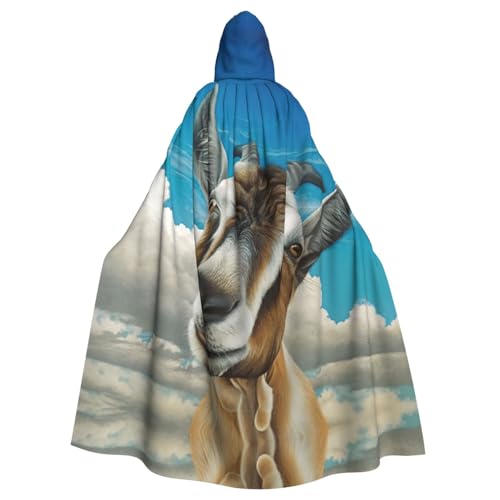 ASFgda Mittelalterlicher Umhang mit Kapuze, blauer Ziegenaufdruck, Renaissance-Umhang, Unisex, mit Kapuze, Halloween, Weihnachten, Kostüme, Party-Umhang ASFgda Mittelalterlicher Umhang mit Kapuze, blauer Ziegenaufdruck, Renaissance-Umhang, Unisex, mit Kapuze, Halloween, Weihnachten, Kostüme, Party-Umhang von ASFgda