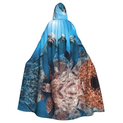 ASFgda Mittelalterlicher Umhang mit Kapuze, lustiger Delfin, der dich anschaut, Renaissance-Umhang, Unisex, mit Kapuze, Halloween, Weihnachten, Kostüme, Party-Umhang ASFgda Mittelalterlicher Umhang mit Kapuze, lustiger Delfin, der dich anschaut, Renaissance-Umhang, Unisex, mit Kapuze, Halloween, Weihnachten, Kostüme, Party-Umhang von ASFgda