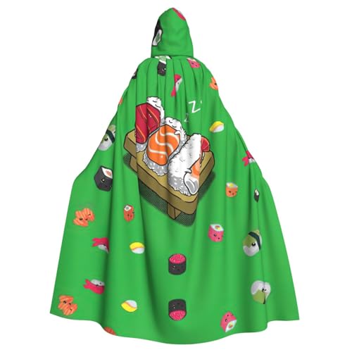 ASFgda Mittelalterlicher Umhang mit Kapuze, schlafender Sushi-Druck, Renaissance-Umhang, Unisex, mit Kapuze, Halloween, Weihnachten, Kostüme, Party-Umhang ASFgda Mittelalterlicher Umhang mit Kapuze, schlafender Sushi-Druck, Renaissance-Umhang, Unisex, mit Kapuze, Halloween, Weihnachten, Kostüme, Party-Umhang von ASFgda