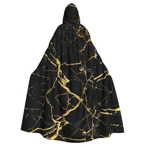 ASFgda Mittelalterlicher Umhang mit Kapuze, schwarz-goldener Marmor-Druck, Renaissance-Umhang, Unisex, mit Kapuze, Halloween, Weihnachten, Kostüme, Party-Umhang ASFgda Mittelalterlicher Umhang mit Kapuze, schwarz-goldener Marmor-Druck, Renaissance-Umhang, Unisex, mit Kapuze, Halloween, Weihnachten, Kostüme, Party-Umhang von ASFgda