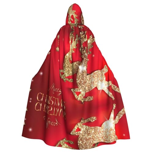 ASFgda Mittelalterlicher Umhang mit Kapuze "Merry Christmas", Renaissance-Umhang, Unisex, mit Kapuze, Halloween, Weihnachten, Kostüme, Party-Umhang von ASFgda