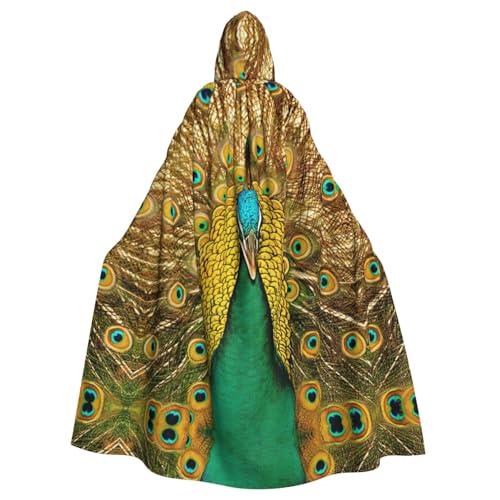 ASFgda Mittelalterlicher Umhang mit Kapuze Pfauen-Druck, Renaissance-Umhang, Unisex, mit Kapuze, Halloween, Weihnachten, Kostüme, Party-Umhang ASFgda Mittelalterlicher Umhang mit Kapuze Pfauen-Druck, Renaissance-Umhang, Unisex, mit Kapuze, Halloween, Weihnachten, Kostüme, Party-Umhang von ASFgda