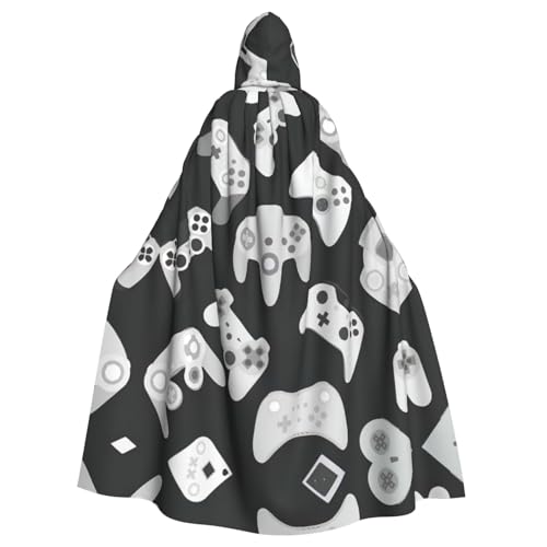 ASFgda Mittelalterlicher Umhang mit Kapuze und Game-Controller-Druck, Renaissance-Umhang, Unisex, mit Kapuze, Halloween, Weihnachten, Kostüme, Party-Umhang ASFgda Mittelalterlicher Umhang mit Kapuze und Game-Controller-Druck, Renaissance-Umhang, Unisex, mit Kapuze, Halloween, Weihnachten, Kostüme, Party-Umhang von ASFgda
