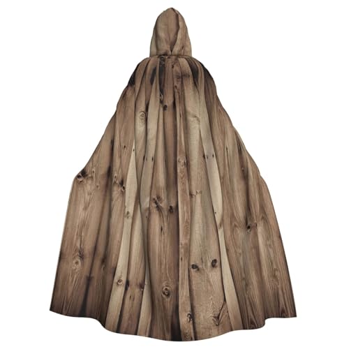 ASFgda Mittelalterlicher Umhang mit Kapuze und Holzmaserung, Renaissance-Umhang, Unisex, mit Kapuze, Halloween, Weihnachten, Kostüme, Party-Umhang von ASFgda