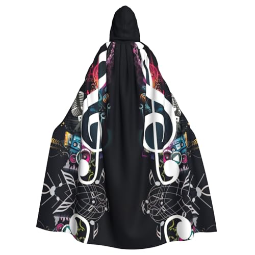 ASFgda Mittelalterlicher Umhang mit Kapuze und Musiknoten, Renaissance-Umhang, Unisex, mit Kapuze, Halloween, Weihnachten, Kostüme, Party-Umhang ASFgda Mittelalterlicher Umhang mit Kapuze und Musiknoten, Renaissance-Umhang, Unisex, mit Kapuze, Halloween, Weihnachten, Kostüme, Party-Umhang von ASFgda