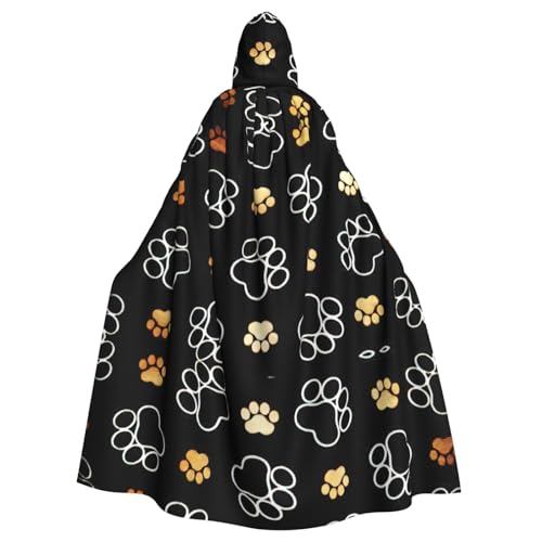 ASFgda Mittelalterlicher Umhang mit Kapuze und Pfotenabdruck, Renaissance-Umhang, Unisex, mit Kapuze, Halloween, Weihnachten, Kostüme, Party-Umhang ASFgda Mittelalterlicher Umhang mit Kapuze und Pfotenabdruck, Renaissance-Umhang, Unisex, mit Kapuze, Halloween, Weihnachten, Kostüme, Party-Umhang von ASFgda