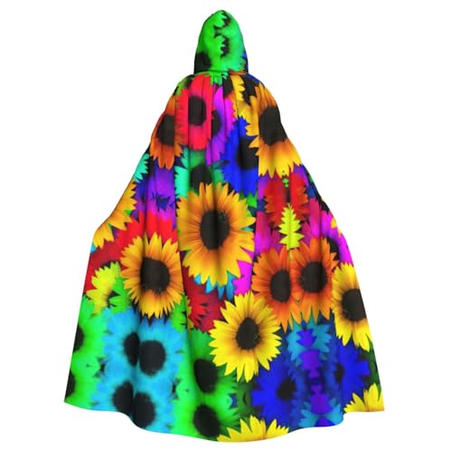 ASFgda Mittelalterlicher Umhang mit Kapuze und Regenbogen-Sonnenblumen-Druck, Renaissance-Umhang, Unisex, mit Kapuze, Halloween, Weihnachten, Kostüme, Party-Umhang ASFgda Mittelalterlicher Umhang mit Kapuze und Regenbogen-Sonnenblumen-Druck, Renaissance-Umhang, Unisex, mit Kapuze, Halloween, Weihnachten, Kostüme, Party-Umhang von ASFgda
