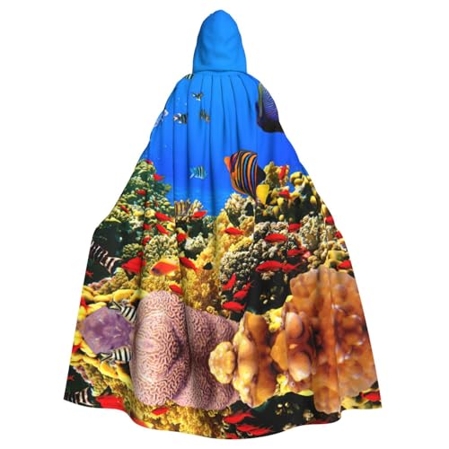 ASFgda Mittelalterlicher Umhang mit Kapuze und Seefisch-Muster, Renaissance-Umhang, Unisex, mit Kapuze, Halloween, Weihnachten, Kostüme, Party-Umhang ASFgda Mittelalterlicher Umhang mit Kapuze und Seefisch-Muster, Renaissance-Umhang, Unisex, mit Kapuze, Halloween, Weihnachten, Kostüme, Party-Umhang von ASFgda