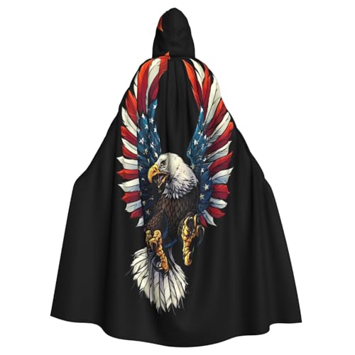 ASFgda Mittelalterlicher Umhang mit Kapuze und amerikanischer Adlerflagge, Renaissance-Umhang, Unisex, mit Kapuze, Halloween, Weihnachten, Kostüme, Party-Umhang ASFgda Mittelalterlicher Umhang mit Kapuze und amerikanischer Adlerflagge, Renaissance-Umhang, Unisex, mit Kapuze, Halloween, Weihnachten, Kostüme, Party-Umhang von ASFgda
