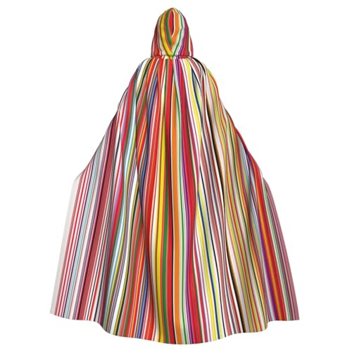 ASFgda Mittelalterlicher Umhang mit Kapuze und bunten Streifen, Renaissance-Umhang, Unisex, mit Kapuze, Halloween, Weihnachten, Kostüme, Party-Umhang ASFgda Mittelalterlicher Umhang mit Kapuze und bunten Streifen, Renaissance-Umhang, Unisex, mit Kapuze, Halloween, Weihnachten, Kostüme, Party-Umhang von ASFgda