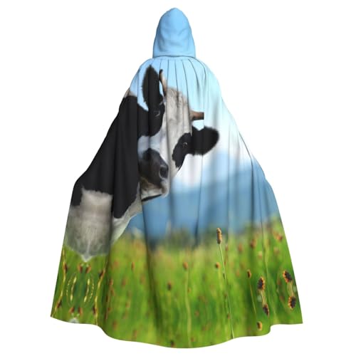 ASFgda Mittelalterlicher Umhang mit Kapuze und niedlichem Kuh-Druck, Renaissance-Umhang, Unisex, mit Kapuze, Halloween, Weihnachten, Kostüme, Party-Umhang ASFgda Mittelalterlicher Umhang mit Kapuze und niedlichem Kuh-Druck, Renaissance-Umhang, Unisex, mit Kapuze, Halloween, Weihnachten, Kostüme, Party-Umhang von ASFgda