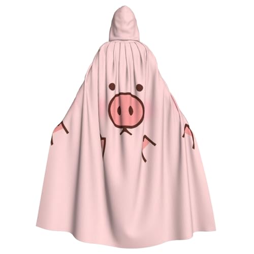 ASFgda Mittelalterlicher Umhang mit Kapuze und niedlichem Schweine-Druck, Renaissance-Umhang, Unisex, mit Kapuze, Halloween, Weihnachten, Kostüme, Party-Umhang ASFgda Mittelalterlicher Umhang mit Kapuze und niedlichem Schweine-Druck, Renaissance-Umhang, Unisex, mit Kapuze, Halloween, Weihnachten, Kostüme, Party-Umhang von ASFgda