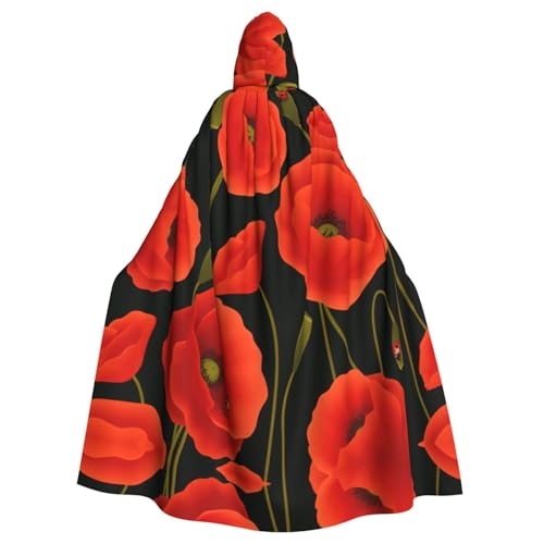 ASFgda Mittelalterlicher Umhang mit Mohnblumen-Druck, Renaissance-Umhang, Unisex, mit Kapuze, Halloween, Weihnachten, Kostüme, Party-Umhang ASFgda Mittelalterlicher Umhang mit Mohnblumen-Druck, Renaissance-Umhang, Unisex, mit Kapuze, Halloween, Weihnachten, Kostüme, Party-Umhang von ASFgda
