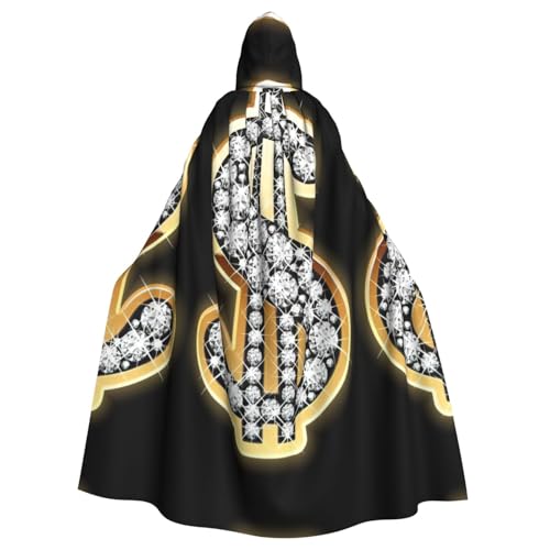 ASFgda Mittelalterlicher Umhang mit goldenem Dollarzeichen-Druck, Renaissance-Umhang, Unisex, mit Kapuze, Halloween, Weihnachten, Kostüme, Party-Umhang ASFgda Mittelalterlicher Umhang mit goldenem Dollarzeichen-Druck, Renaissance-Umhang, Unisex, mit Kapuze, Halloween, Weihnachten, Kostüme, Party-Umhang von ASFgda