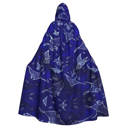 Mittelalterlicher Umhang mit Kapuze, Manta- und Fisch-Druck, Renaissance-Umhang, Unisex, mit Kapuze, Halloween, Weihnachten, Kostüme, Party-Umhang Mittelalterlicher Umhang mit Kapuze, Manta- und Fisch-Druck, Renaissance-Umhang, Unisex, mit Kapuze, Halloween, Weihnachten, Kostüme, Party-Umhang von ASFgda