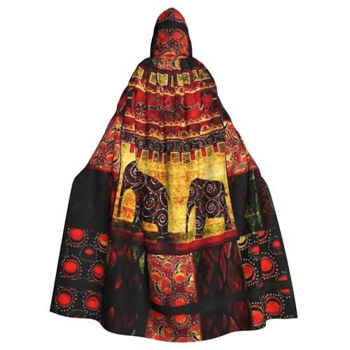 Mittelalterlicher Umhang mit Kapuze, afrikanischer Elefant, Patchwork-Druck, Renaissance-Umhang, Unisex, mit Kapuze, Halloween, Weihnachten, Kostüme, Party-Umhang Mittelalterlicher Umhang mit Kapuze, afrikanischer Elefant, Patchwork-Druck, Renaissance-Umhang, Unisex, mit Kapuze, Halloween, Weihnachten, Kostüme, Party-Umhang von ASFgda