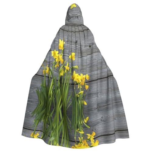 Mittelalterlicher Umhang mit Kapuze und Narzissen-Druck, Renaissance-Umhang, Unisex, mit Kapuze, Halloween, Weihnachten, Kostüme, Party-Umhang Mittelalterlicher Umhang mit Kapuze und Narzissen-Druck, Renaissance-Umhang, Unisex, mit Kapuze, Halloween, Weihnachten, Kostüme, Party-Umhang von ASFgda