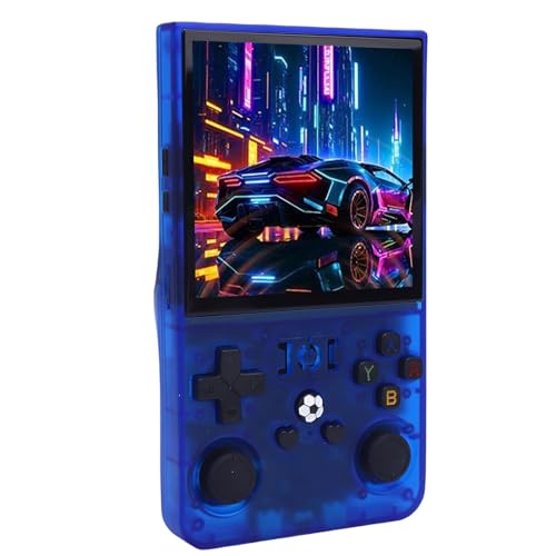 ASHATA R36MAX Retro Handheld Game Console, Linux -System Transucent 4,0 -Zoll -IPS -Bildschirm Retro Gaming -Konsole 4000mAh Doppel -Joysticks Portable Konsole 64 GB 128 GB Transparent (64G) von ASHATA