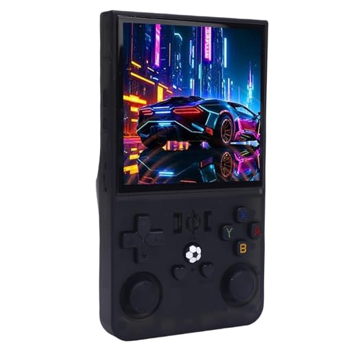 ASHATA Retro Handheld Game Console, Tragbare Spielekonsole mit RK3326 Gaming -Chip 64G in 4,0 Zoll 1: 1 High Definition -Display -Bildschirm vor Installiert mit Mehreren Spielen (64G) von ASHATA