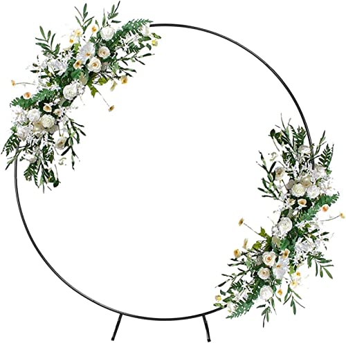 2M Runder Hochzeitsbogenständer Metallhochzeitsbögen Zeremoniekreis-Ballonbogen, für Gartenjäten im Freien/Innenbereich 23.3.24 (Farbe: Gold, Größe: 2 M) von ASHILD