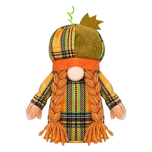 ASHLUYAK Dekoration Gnome, Thanksgiving, Kürbis, schwedische Gnome, Tomten, Ornamente, Puppe ohne Gesicht, für Küche, mehrstufiges Tablett, Ornament, schwedische Zwerge, für den Innenbereich von ASHLUYAK