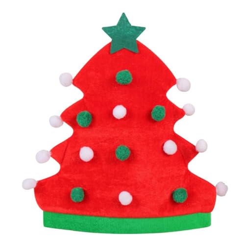 ASHLUYAK Weihnachtsmütze Rot Grün Weihnachtsbaum Caps Weihnachten Dekoration Neujahr 2023 Geschenk Für Cosplay Urlaub Festival Party Weihnachtsbaum Themed Hut von ASHLUYAK