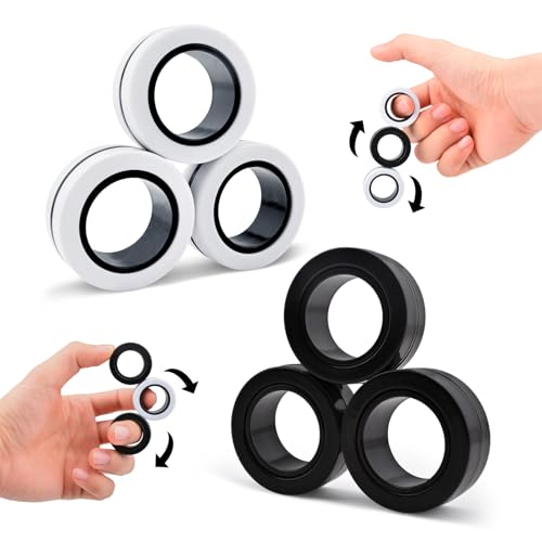 ASIOWELY Magnetische Ringe ADHS Spielzeug Fidget Toys Set,6 PCS Oster Erwachsene für Anti Stress Spinner Fingerring Ring für Kinder Teenager Geschenke für 8+ Jahr Alten Jungen ASIOWELY Magnetische Ringe ADHS Spielzeug Fidget Toys Set,6 PCS Oster Erwachsene für Anti Stress Spinner Fingerring Ring für Kinder Teenager Geschenke für 8+ Jahr Alten Jungen von ASIOWELY
