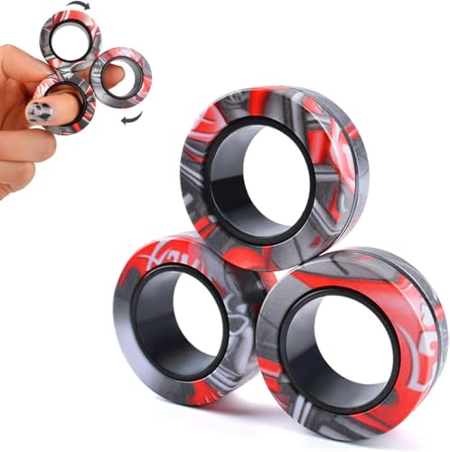 ASIOWELY Magnetische Ringe ADHS Spielzeug Fidget Toys Set,3 PCS Oster Erwachsene für Anti Stress Spinner Fingerring Ring für Kinder Teenager Geschenke für 8+ Jahr Alten Jungen ASIOWELY Magnetische Ringe ADHS Spielzeug Fidget Toys Set,3 PCS Oster Erwachsene für Anti Stress Spinner Fingerring Ring für Kinder Teenager Geschenke für 8+ Jahr Alten Jungen von ASIOWELY