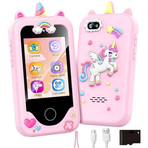 Kinder-Smartphone für Mädchen, Weihnachtsgeburtstagsgeschenke für Mädchen im Alter von 3–10 Jahren, Kinderspielzeug Kinder-Smartphone für Mädchen, Weihnachtsgeburtstagsgeschenke für Mädchen im Alter von 3–10 Jahren, Kinderspielzeug von ASIUR