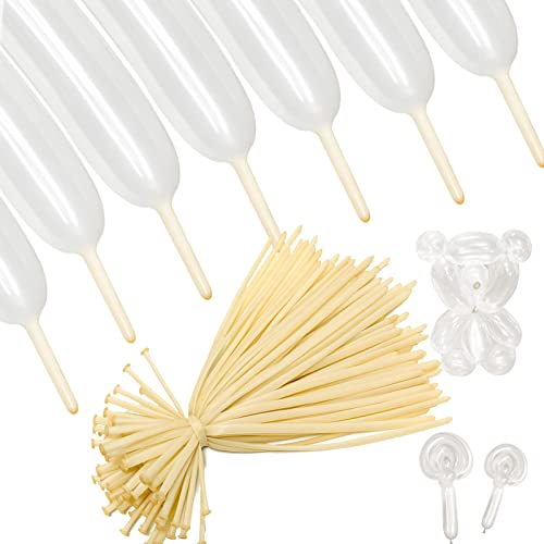 260q Lange Luftballons, klare Modellierballons, 100 Stück, verdrehte Tierballons, lange magische Latexballons für Ballonbogen, Geburtstag, Hochzeit, Weihnachten, Party, Dekoration – (klare 260q Lange Luftballons, klare Modellierballons, 100 Stück, verdrehte Tierballons, lange magische Latexballons für Ballonbogen, Geburtstag, Hochzeit, Weihnachten, Party, Dekoration – (klare von ASIYUHY
