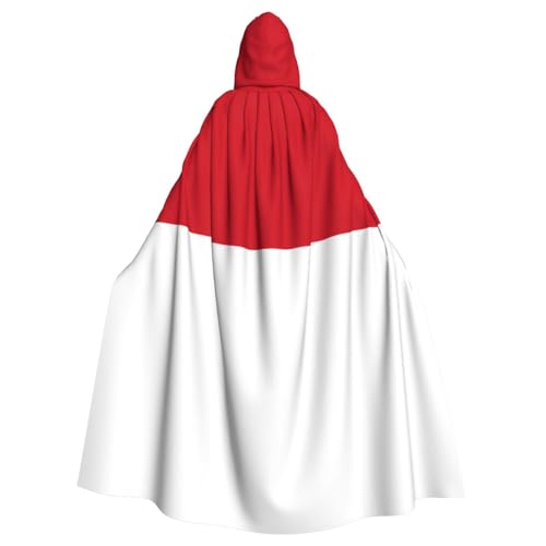 ASKhgg Kapuzenumhang für Unisex, Flagge von Monaco, Halloween, Zauberer-Robe, für Party, Karneval, Weihnachten, Themenveranstaltungen von ASKhgg