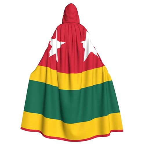 ASKhgg Kapuzenumhang für Unisex, Flagge von Togo, Halloween, Zauberer-Robe, für Party, Karneval, Weihnachten, Themenveranstaltungen von ASKhgg