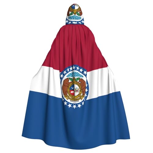 ASKhgg Kapuzenumhang für Unisex, Missouri-Staatsflagge, Halloween-Zauberer-Robe, für Party, Karneval, Weihnachten, Themenveranstaltungen von ASKhgg
