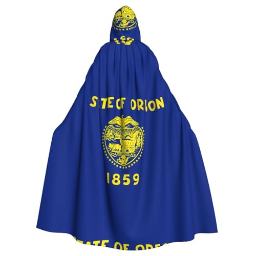 ASKhgg Kapuzenumhang für Unisex, Oregon-Flagge, Halloween-Zauberer-Robe, für Party, Karneval, Weihnachten, Themenveranstaltungen von ASKhgg