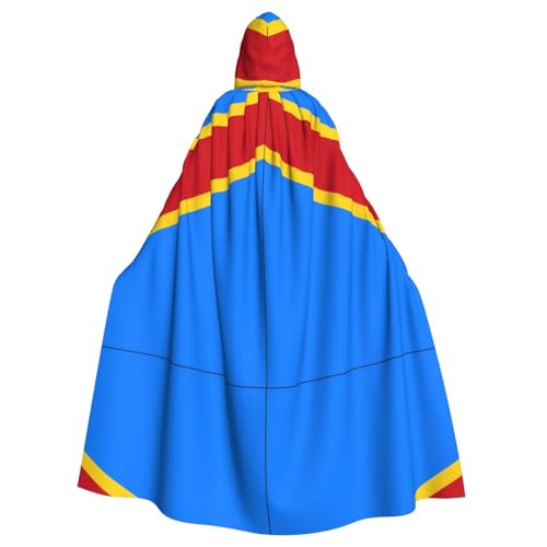 ASKhgg Umhang mit Kapuze für Unisex, Flagge des Kongo, Halloween, Zauberer-Robe, für Party, Karneval, Weihnachten, Themenveranstaltungen von ASKhgg