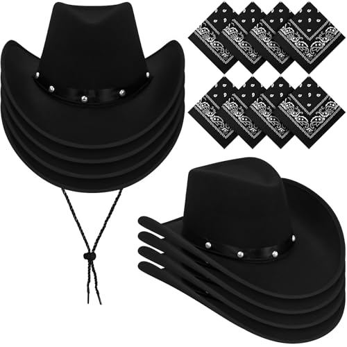 Wichita Cowboyhut für Erwachsene, Western-Kostüm, Cowgirl-Hut für Männer und Frauen, Cowboy-Kostüm-Zubehör für Rodeo, Junggesellinnenabschied, Hochzeit, Festival, Halloween (2) von ASMIZ