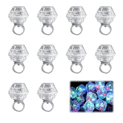 ASOFTY 10 Stück Party Leuchtende Ringe, LED Blinkender Fingers Accessoires, Lustiges Leuchtende Ringe, Bunt Leuchtringe für Party, Ostern, Konzert, Raves, Geburtstag ASOFTY 10 Stück Party Leuchtende Ringe, LED Blinkender Fingers Accessoires, Lustiges Leuchtende Ringe, Bunt Leuchtringe für Party, Ostern, Konzert, Raves, Geburtstag von ASOFTY