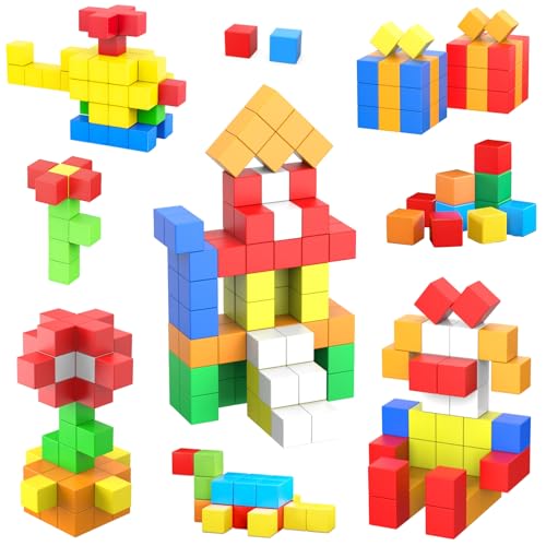 ASOK 60-teilige magnetische Bausteine Würfel, STEM pädagogisches Lernspielzeug für Kinder ab 3 4 5 6 Jahren, Jungen und Mädchen ASOK 60-teilige magnetische Bausteine Würfel, STEM pädagogisches Lernspielzeug für Kinder ab 3 4 5 6 Jahren, Jungen und Mädchen von ASOK