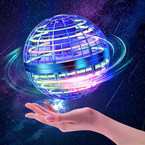 Hover Fliegender Ball,Magic Spinner Ball RGB Licht Hover Ball Mini Drohne Für Kinder Spielzeug, Flying Orb Hoverball Nova Geschenke Für Jungen Mädchen Indoor Outdoor Pro (Blua) von ASORT