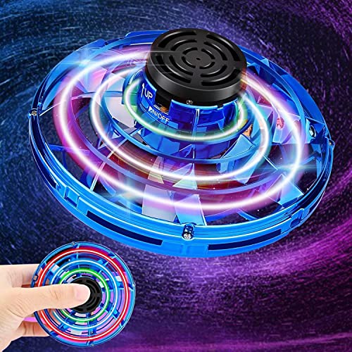 Fly UFO Spin Drohne, Flyufo Mini Infinity , Flying Spinner Ledzfly Flay Nova, Hand Ifly Ravvisa Lenkrad Dekompressionsspielzeug für Erwachsene und Kinder (Blau) von ASORT