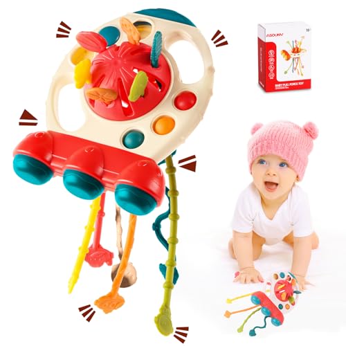 ASOUNY Silikon Montessori Baby Spielzeug ab 1 Jahr - UFO und Raketen Sensorik Motorik Lernspielzeug Reise Spielzeug Kinder Sensory Toys für Kleinkinder Toddler Kids Junge Mädchen 6 12 18 Monate von ASOUNY