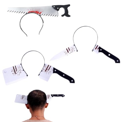ASQzhuLIWing 3pcs Messerkopf mit Horror Halloween Kostümzubehör Zombie Make -up Requisite Anzug für Halloween Carnival April Fools 'Tag Masquerade ASQzhuLIWing 3pcs Messerkopf mit Horror Halloween Kostümzubehör Zombie Make -up Requisite Anzug für Halloween Carnival April Fools 'Tag Masquerade von ASQzhuLIWing